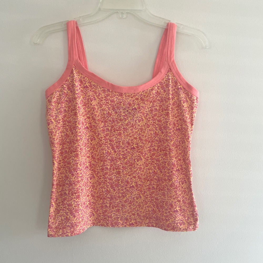 Xhilaration‎ Womens Pink Floral Micro Print Camisole Tank Top Y2K Size M RN17730